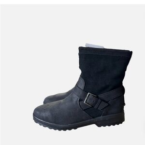 Sperry Meritime Top Slider Snow Boots Faux Fur Lined Leather Sz 12